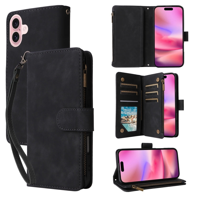 Crossbody Multi-card Slot Wallet Zipper Leather Phone Case