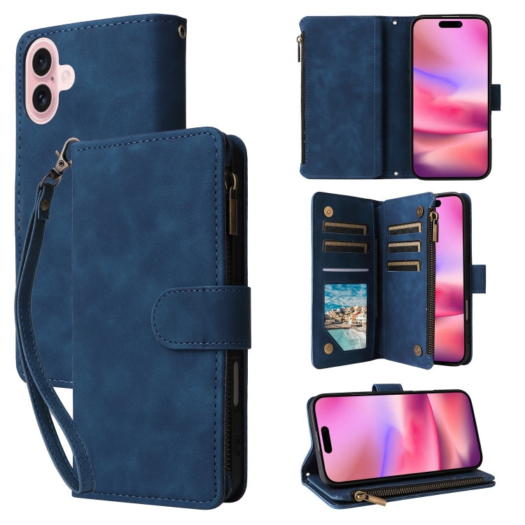 Crossbody Multi-card Slot Wallet Zipper Leather Phone Case