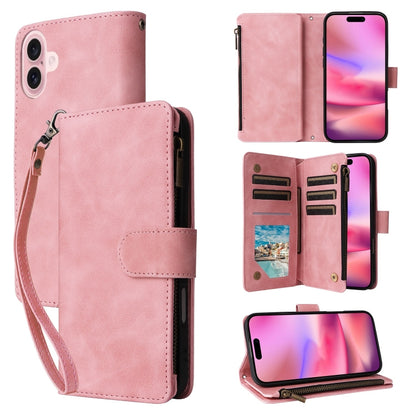 Crossbody Multi-card Slot Wallet Zipper Leather Phone Case