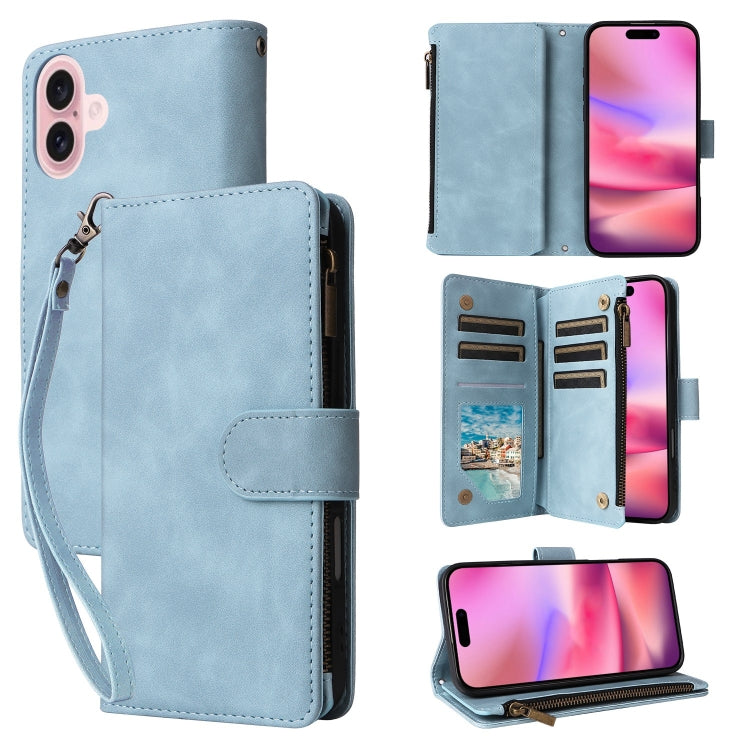 Crossbody Multi-card Slot Wallet Zipper Leather Phone Case
