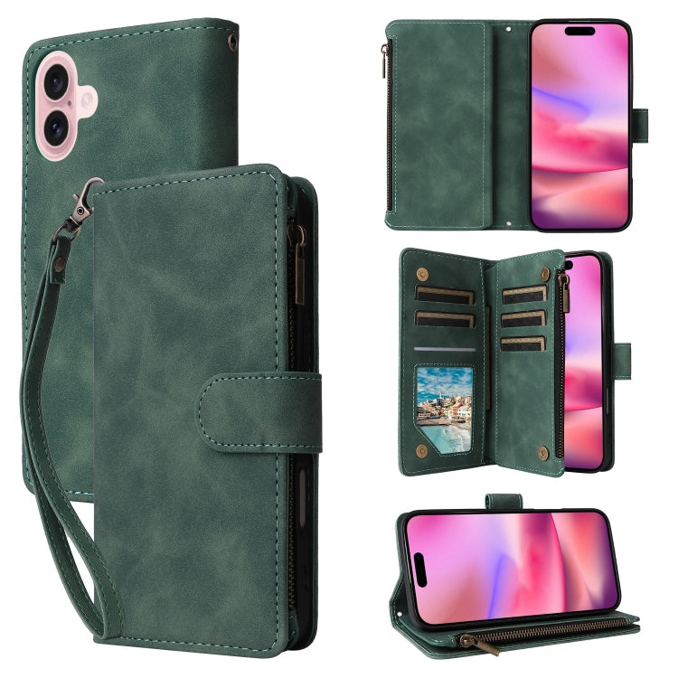 Crossbody Multi-card Slot Wallet Zipper Leather Phone Case