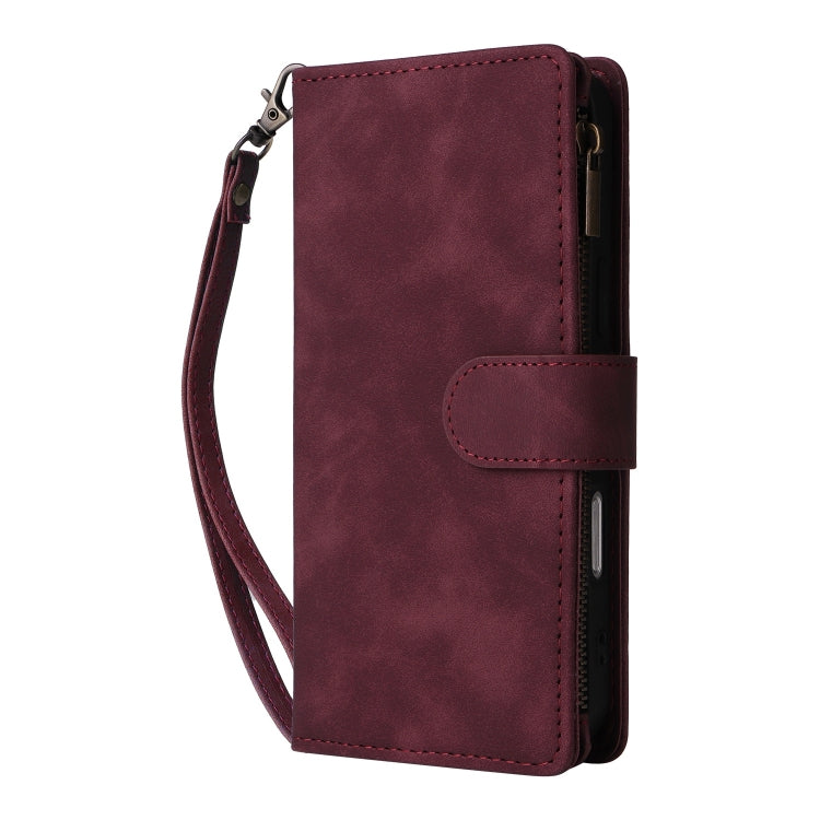 Crossbody Multi-card Slot Wallet Zipper Leather Phone Case