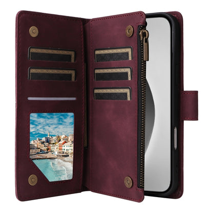 Crossbody Multi-card Slot Wallet Zipper Leather Phone Case
