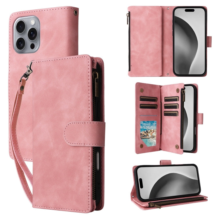 Crossbody Multi-card Slot Wallet Zipper Leather Phone Case