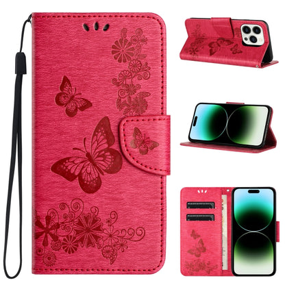 Butterfly Embossed Flip Leather Phone Case, For iPhone 16e, For iPhone 16 Pro Max, For iPhone 16 ...