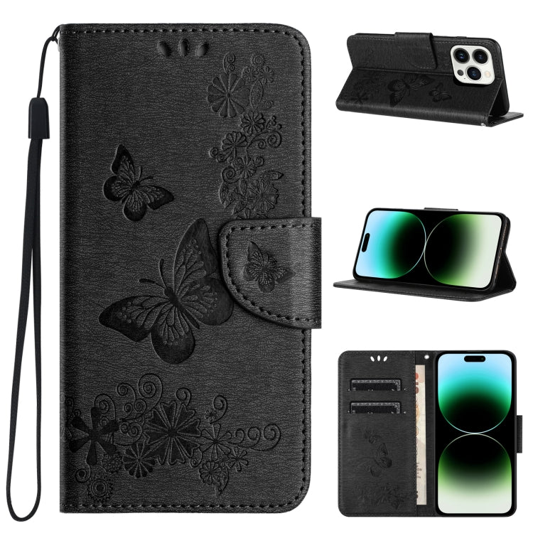 Butterfly Embossed Flip Leather Phone Case, For iPhone 16e, For iPhone 16 Pro Max, For iPhone 16 ...