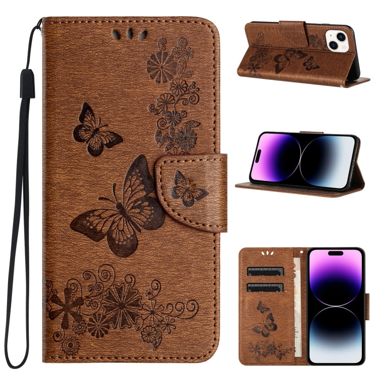 Butterfly Embossed Flip Leather Phone Case, For iPhone 16e, For iPhone 16 Pro Max, For iPhone 16 ...