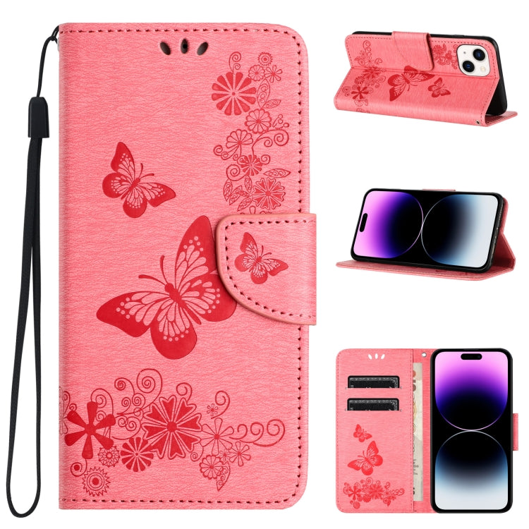 Butterfly Embossed Flip Leather Phone Case, For iPhone 16e, For iPhone 16 Pro Max, For iPhone 16 ...