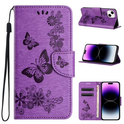 Butterfly Embossed Flip Leather Phone Case, For iPhone 16e, For iPhone 16 Pro Max, For iPhone 16 ...