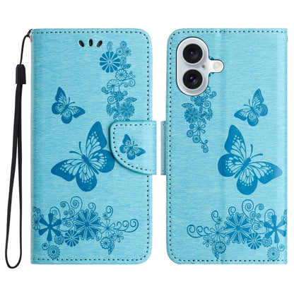 Butterfly Embossed Flip Leather Phone Case, For iPhone 16e, For iPhone 16 Pro Max, For iPhone 16 ...
