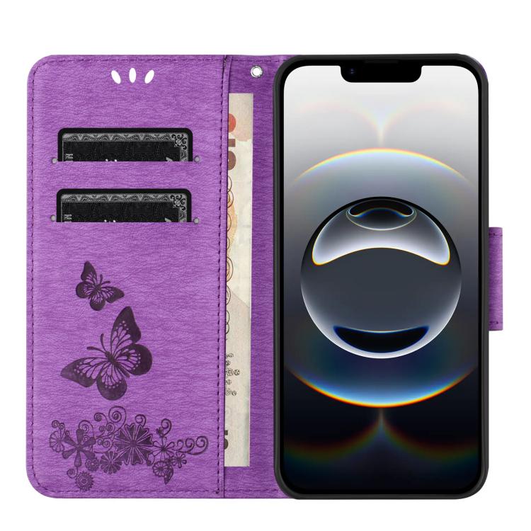 Butterfly Embossed Flip Leather Phone Case, For iPhone 16e, For iPhone 16 Pro Max, For iPhone 16 ...