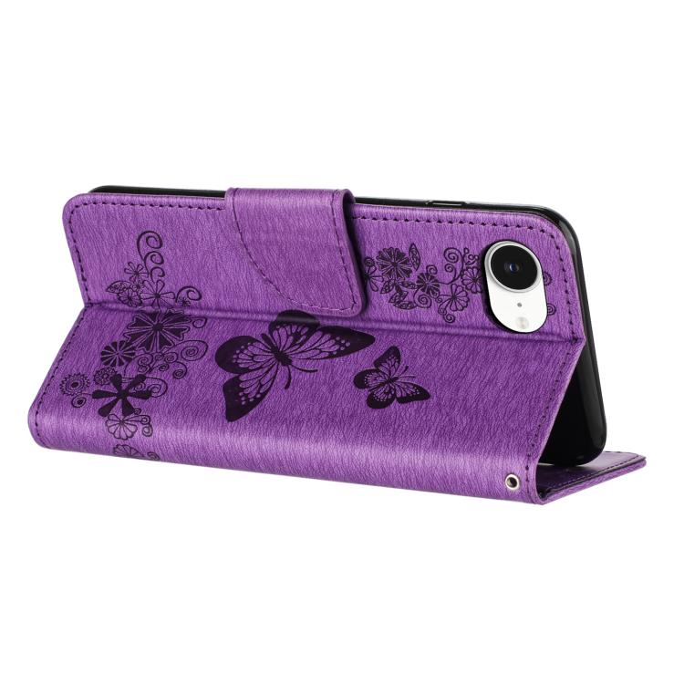 Butterfly Embossed Flip Leather Phone Case, For iPhone 16e, For iPhone 16 Pro Max, For iPhone 16 ...