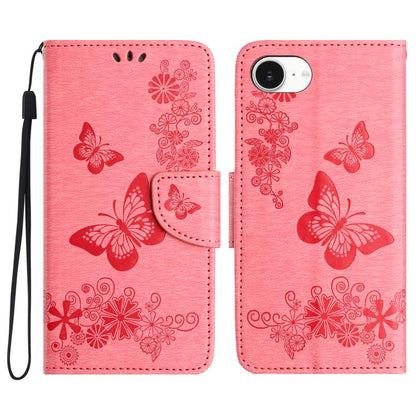 Butterfly Embossed Flip Leather Phone Case, For iPhone 16e, For iPhone 16 Pro Max, For iPhone 16 ...
