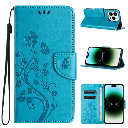 Butterfly Flower Pattern Flip Leather Phone Case, For iPhone 16e, For iPhone 16 Pro Max����������...