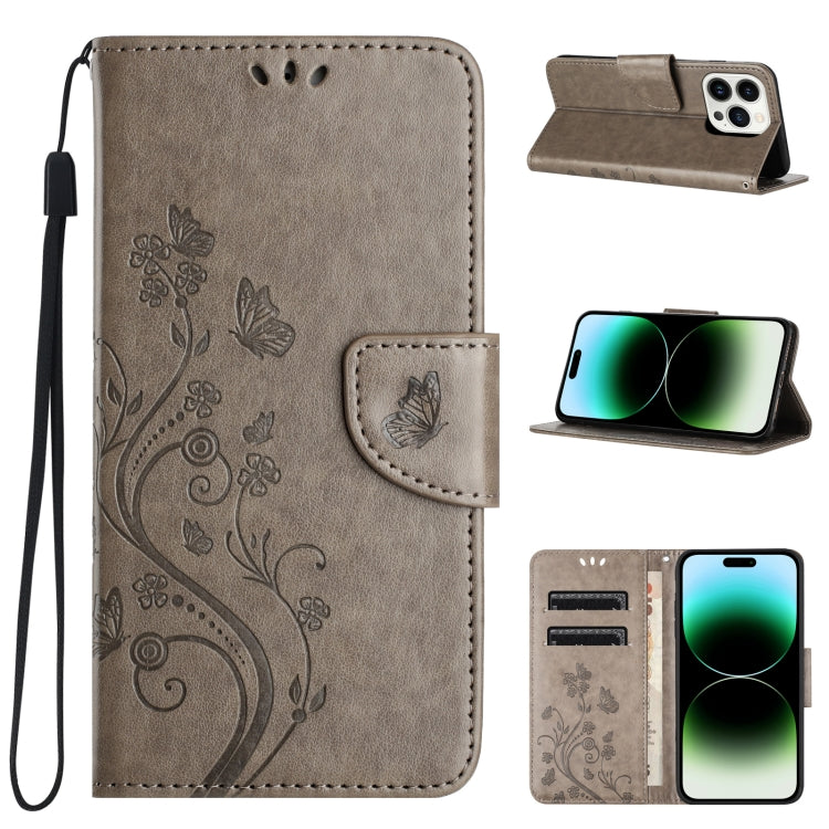 Butterfly Flower Pattern Flip Leather Phone Case, For iPhone 16e, For iPhone 16 Pro Max����������...