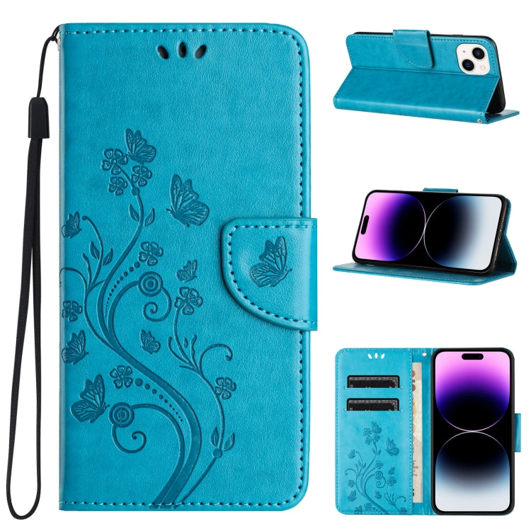 Butterfly Flower Pattern Flip Leather Phone Case, For iPhone 16e, For iPhone 16 Pro Max����������...