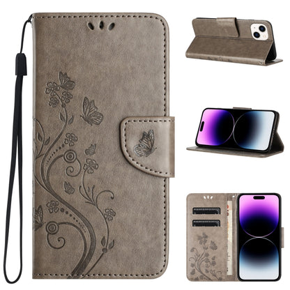 Butterfly Flower Pattern Flip Leather Phone Case, For iPhone 16e, For iPhone 16 Pro Max����������...