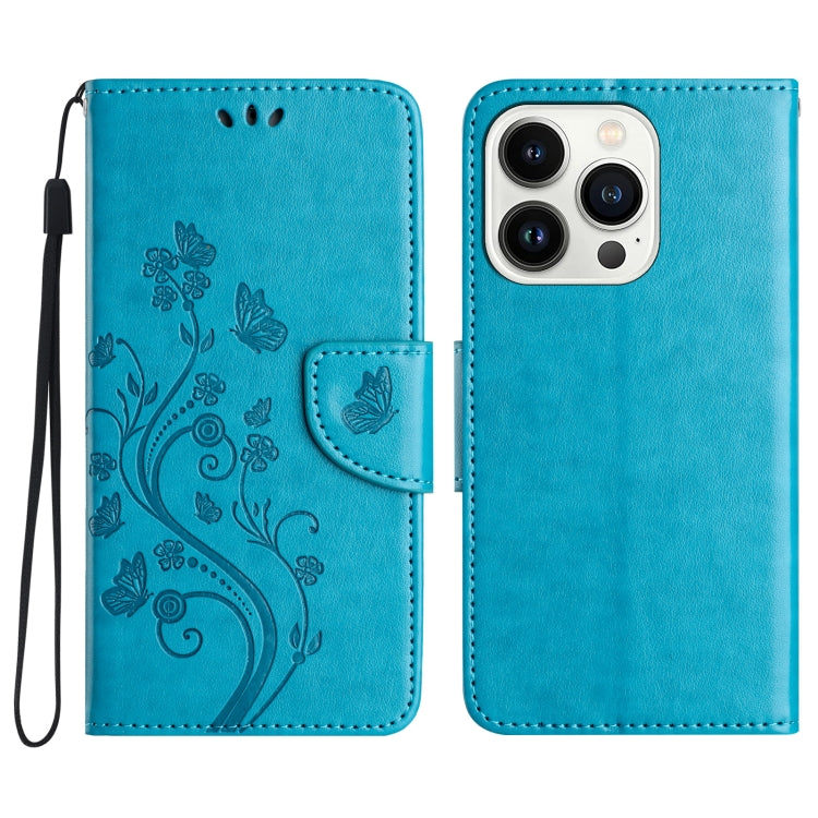 Butterfly Flower Pattern Flip Leather Phone Case, For iPhone 16e, For iPhone 16 Pro Max����������...