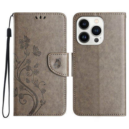 Butterfly Flower Pattern Flip Leather Phone Case, For iPhone 16e, For iPhone 16 Pro Max����������...