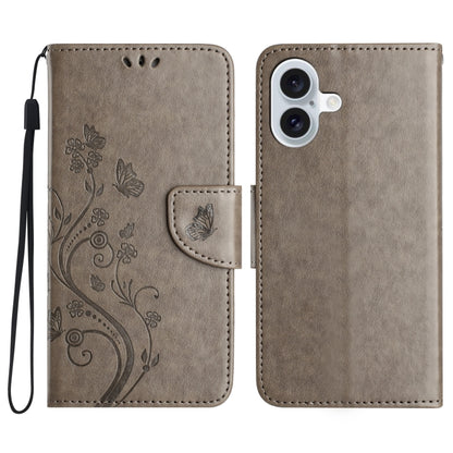 Butterfly Flower Pattern Flip Leather Phone Case, For iPhone 16e, For iPhone 16 Pro Max����������...