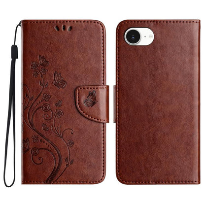 Butterfly Flower Pattern Flip Leather Phone Case, For iPhone 16e, For iPhone 16 Pro Max����������...