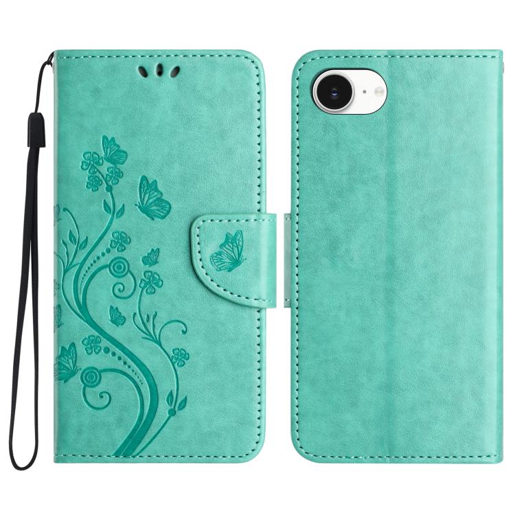 Butterfly Flower Pattern Flip Leather Phone Case, For iPhone 16e, For iPhone 16 Pro Max����������...