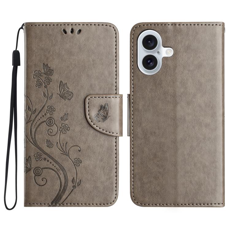 Butterfly Flower Pattern Flip Leather Phone Case
