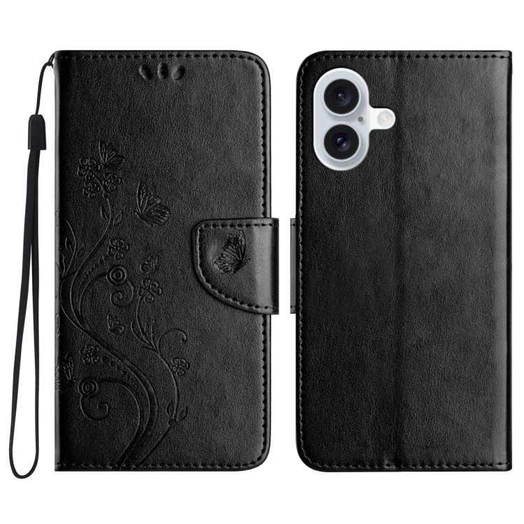 Butterfly Flower Pattern Flip Leather Phone Case