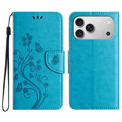 Butterfly Flower Pattern Flip Leather Phone Case