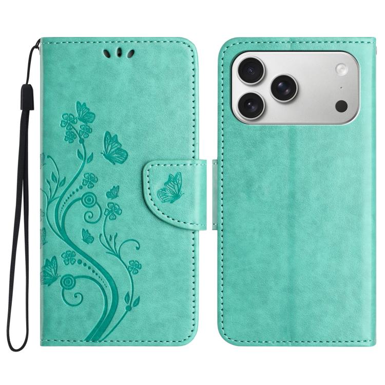 Butterfly Flower Pattern Flip Leather Phone Case