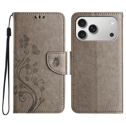 Butterfly Flower Pattern Flip Leather Phone Case
