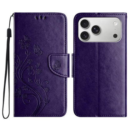 Butterfly Flower Pattern Flip Leather Phone Case
