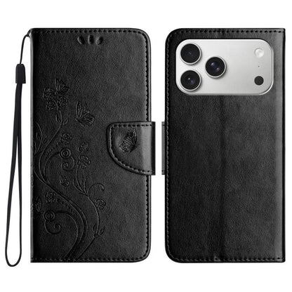 Butterfly Flower Pattern Flip Leather Phone Case