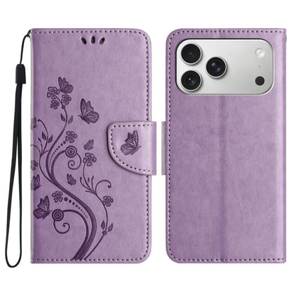 Butterfly Flower Pattern Flip Leather Phone Case