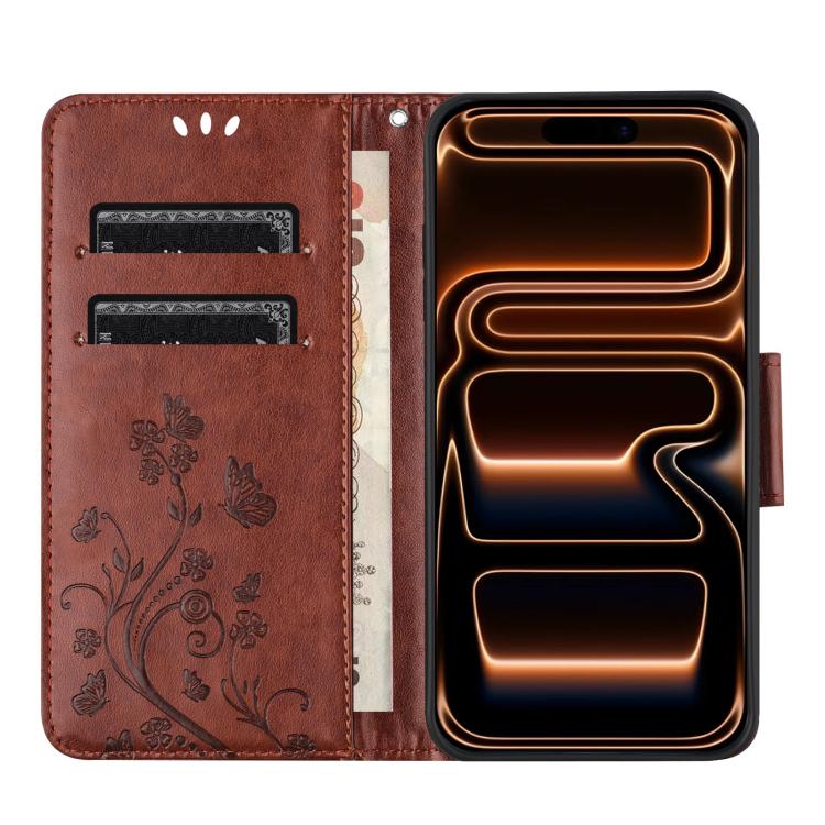 Butterfly Flower Pattern Flip Leather Phone Case
