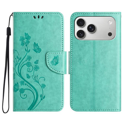 Butterfly Flower Pattern Flip Leather Phone Case