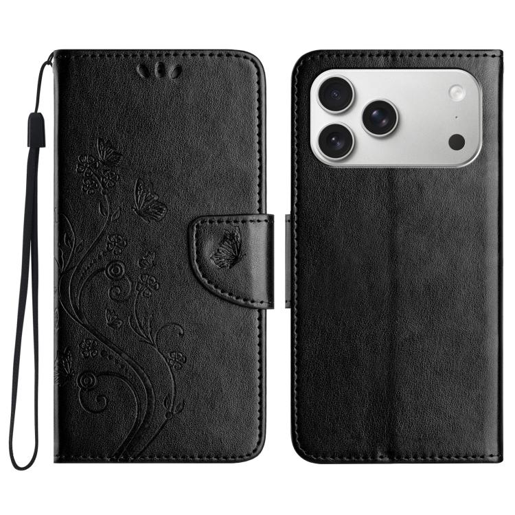 Butterfly Flower Pattern Flip Leather Phone Case