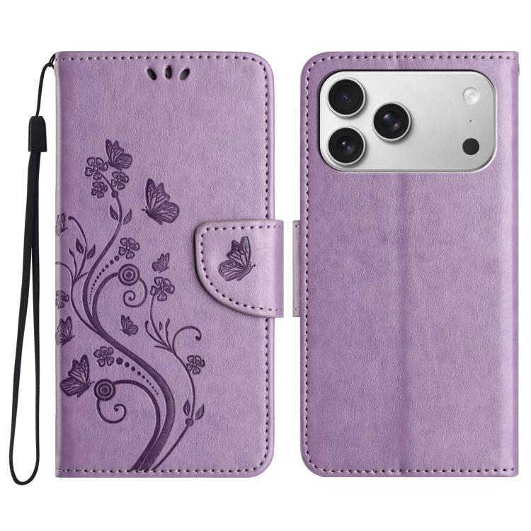Butterfly Flower Pattern Flip Leather Phone Case