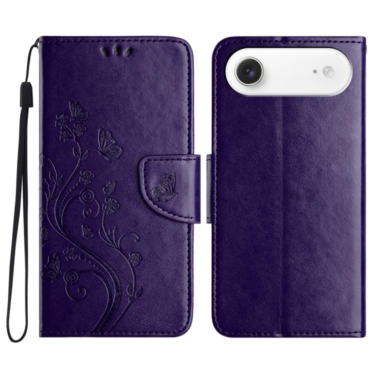 Butterfly Flower Pattern Flip Leather Phone Case