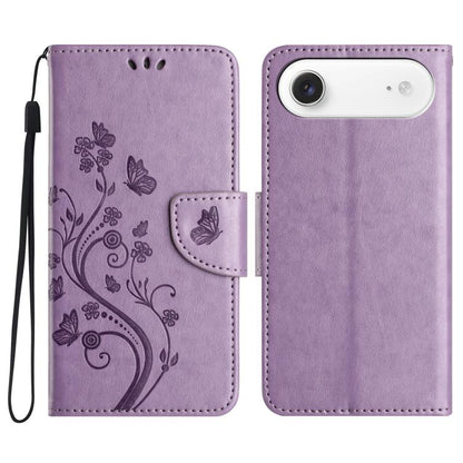 Butterfly Flower Pattern Flip Leather Phone Case