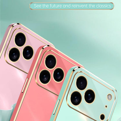 XINLI Straight Edge 6D Electroplate TPU Phone Case