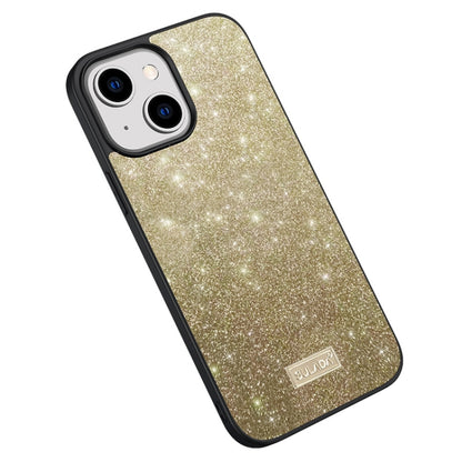 SULADA Glittery PC Hybrid TPU Handmade Leather Phone Case, For iPhone 16 Pro Max, For iPhone 16 P...