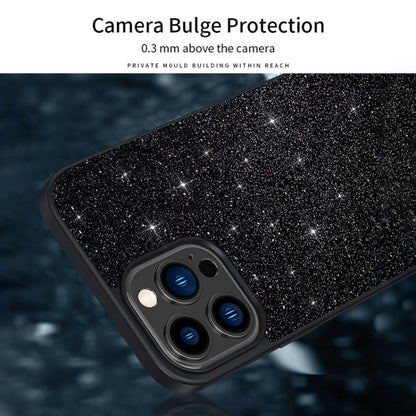 SULADA Glittery PC Hybrid TPU Handmade Leather Phone Case, For iPhone 16 Pro Max, For iPhone 16 P...