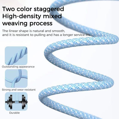 1m USB-C / Type-C to Type-C Macaron Braided Charging Cable