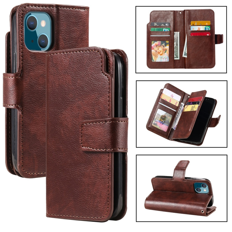Tri-Fold 9-Card Wallets Leather Phone Case, For iPhone 16 Pro Max, For iPhone 16 Pro�������������...