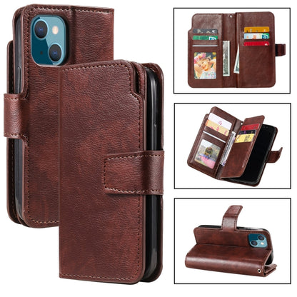 Tri-Fold 9-Card Wallets Leather Phone Case, For iPhone 16 Pro Max, For iPhone 16 Pro�������������...
