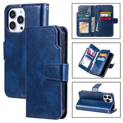 Tri-Fold 9-Card Wallets Leather Phone Case, For iPhone 16 Pro Max, For iPhone 16 Pro�������������...