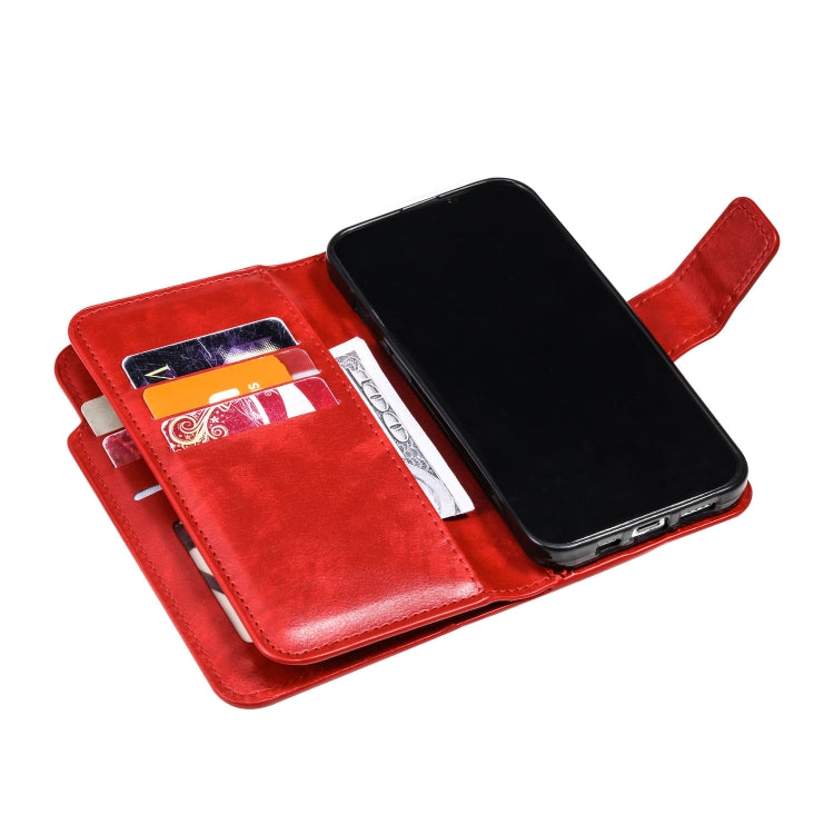 Tri-Fold 9-Card Wallets Leather Phone Case, For iPhone 16 Pro Max, For iPhone 16 Pro�������������...