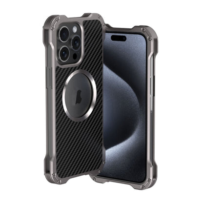 R-JUST RJ51 Hollow MagSafe Magnetic Metal Phone Case, For iPhone 16 Pro Max, For iPhone 16 Pro���...