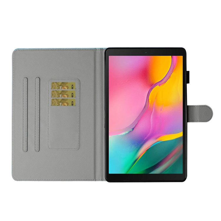 Colored Drawing Pattern Horizontal Flip PU Leather Case with Holder & Card Slot